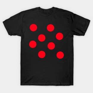 Red on Black Polka Dots T-Shirt